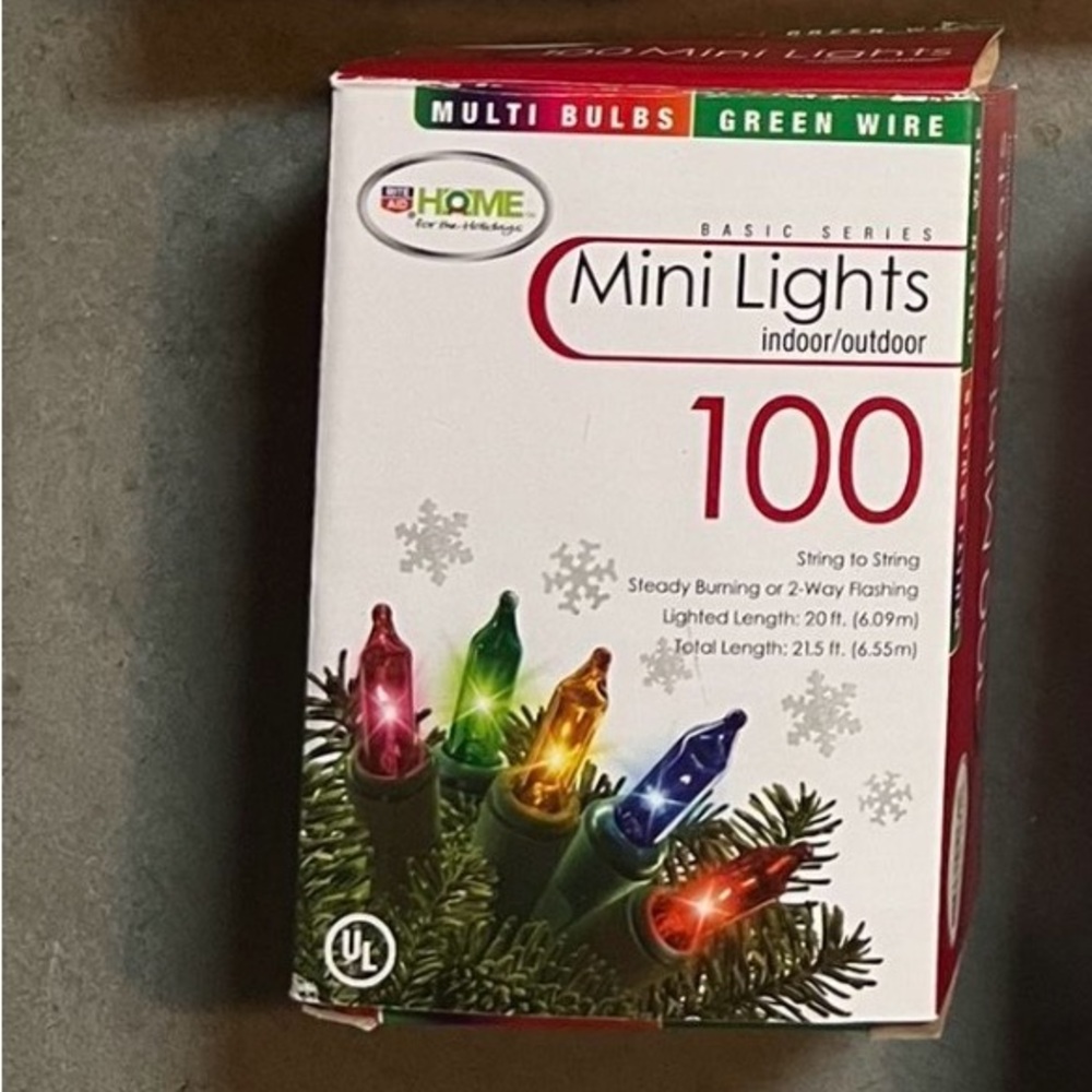 Holiday Time Multi-Color Mini Lights with Green Wire